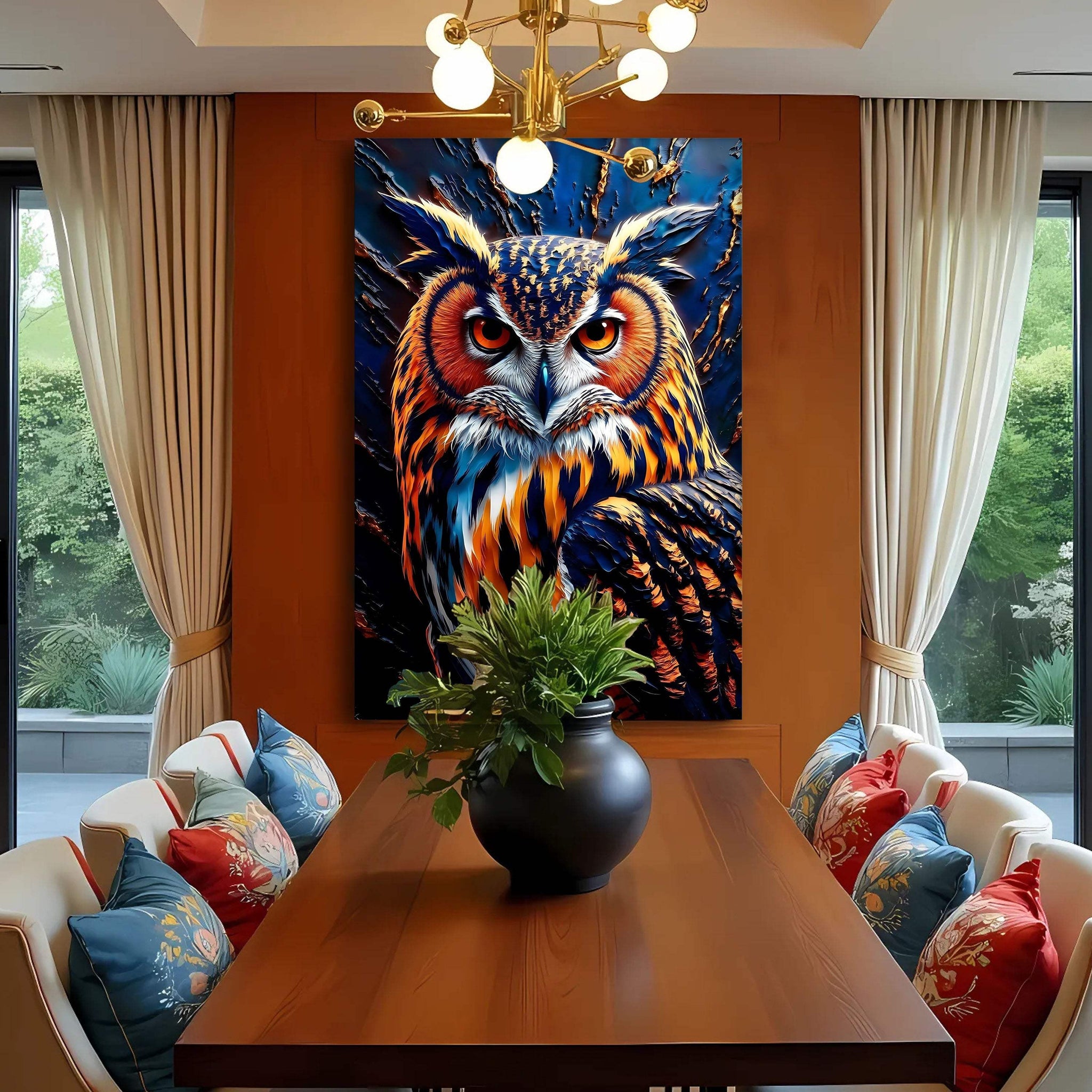 Abstract Owl Wall Art - Tailored Canvases - Flyclothing LLC