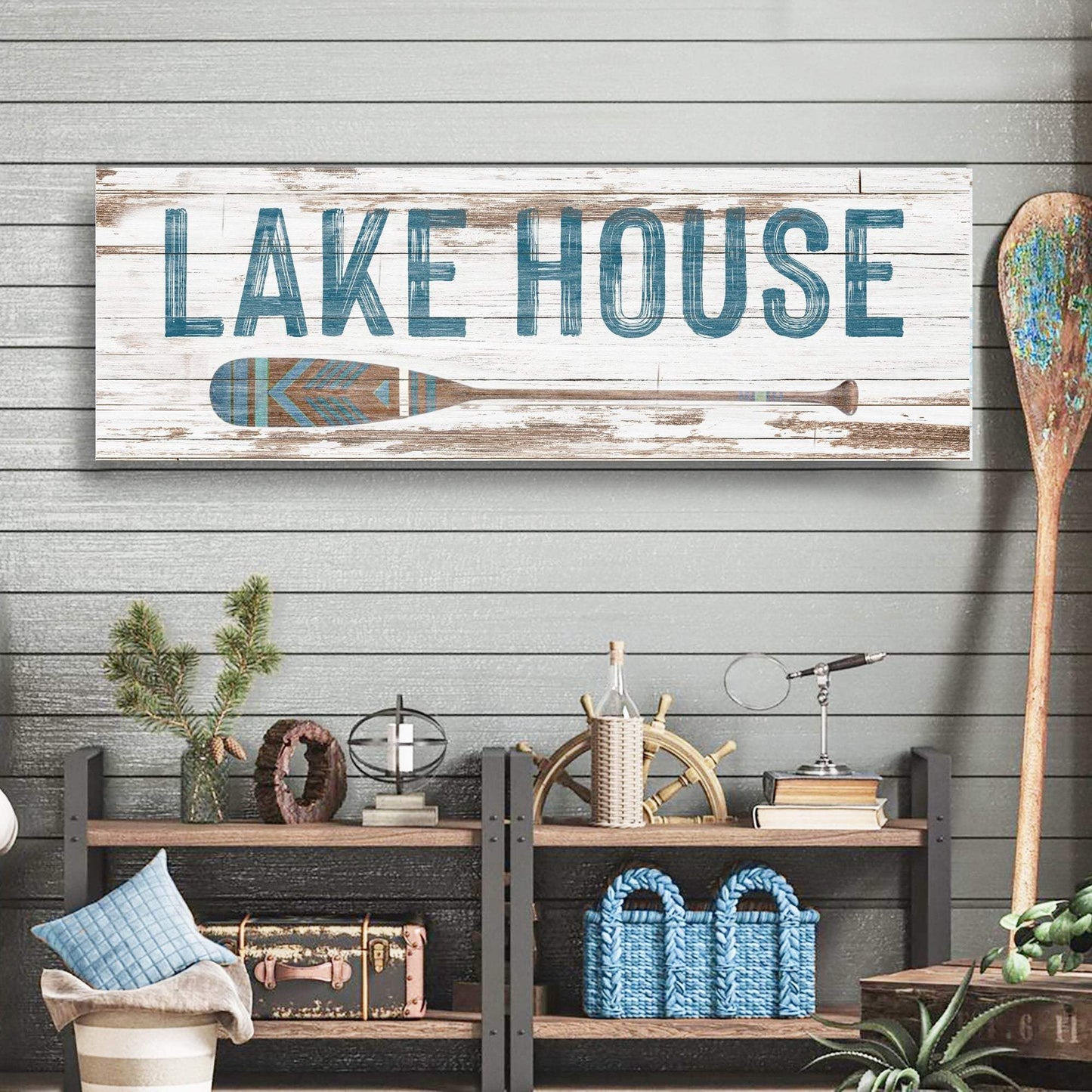 Lake House Coastal Sign II - Tailored Canvases - Flyclothing LLC