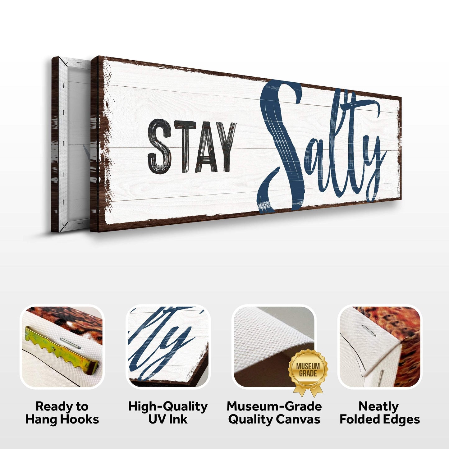 Stay Salty Coastal Sign III - Tailored Canvases - Flyclothing LLC
