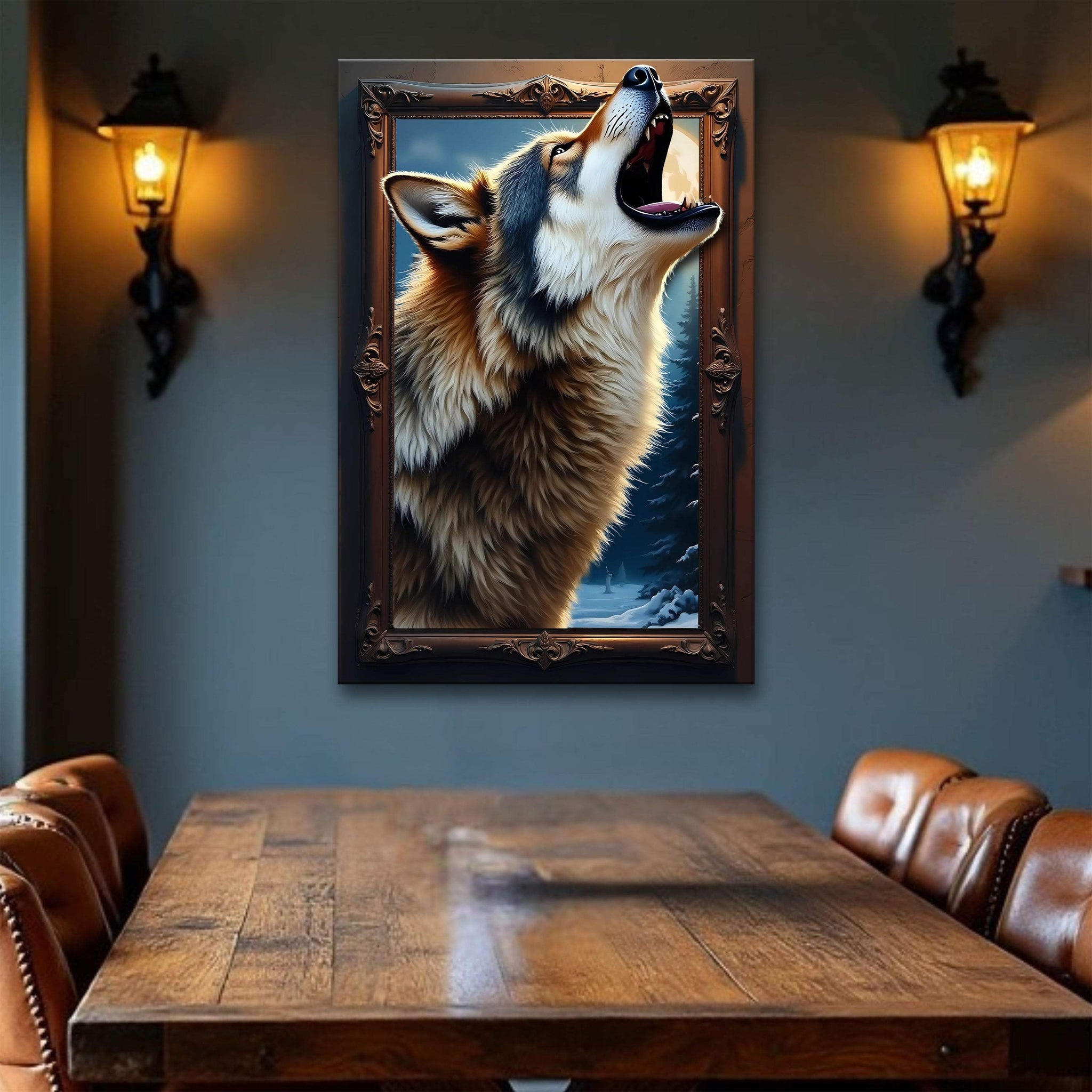 3D Wolf Wall Art - Tailored Canvases - Flyclothing LLC