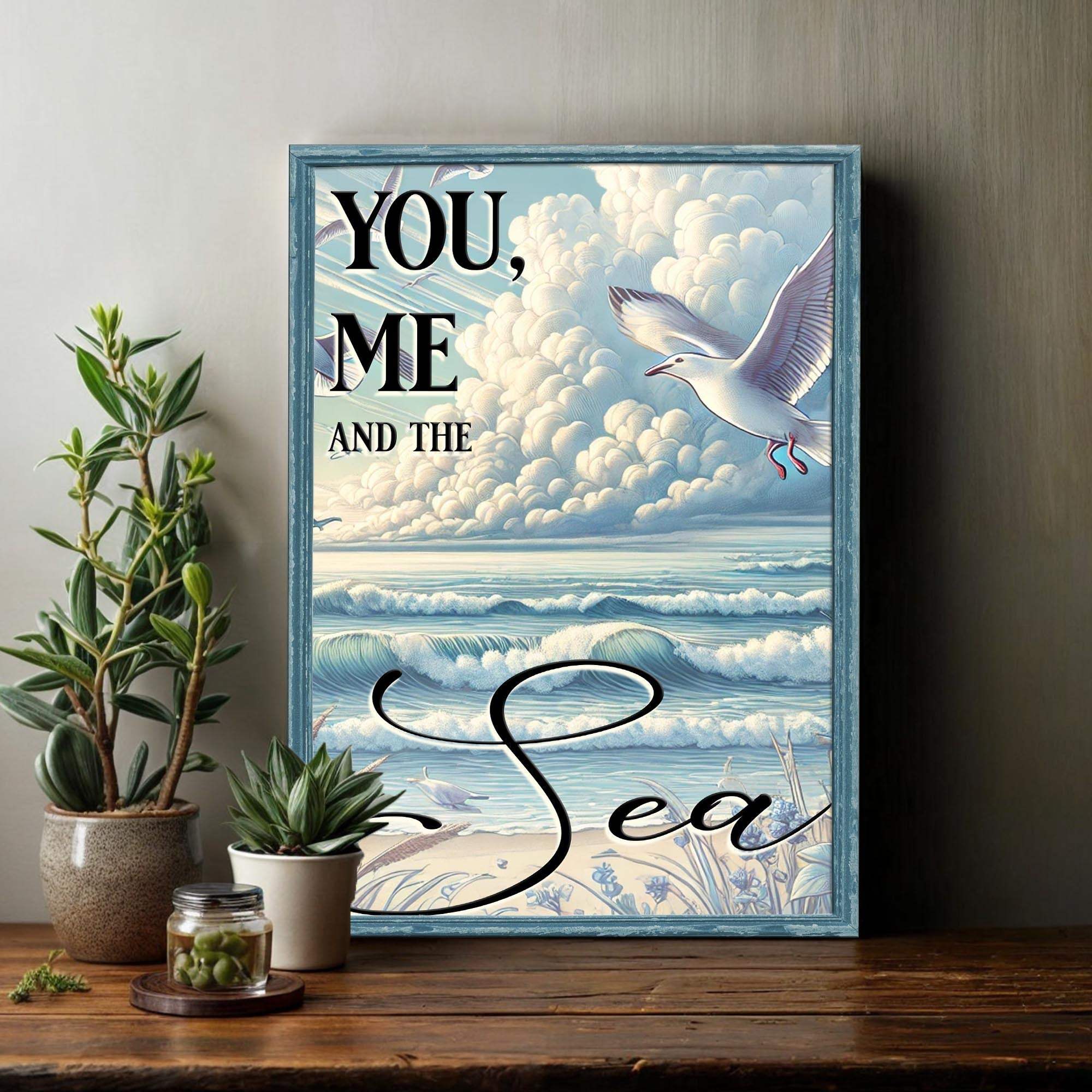 You Me and the Sea Coastal Sign IV - Tailored Canvases - Flyclothing LLC