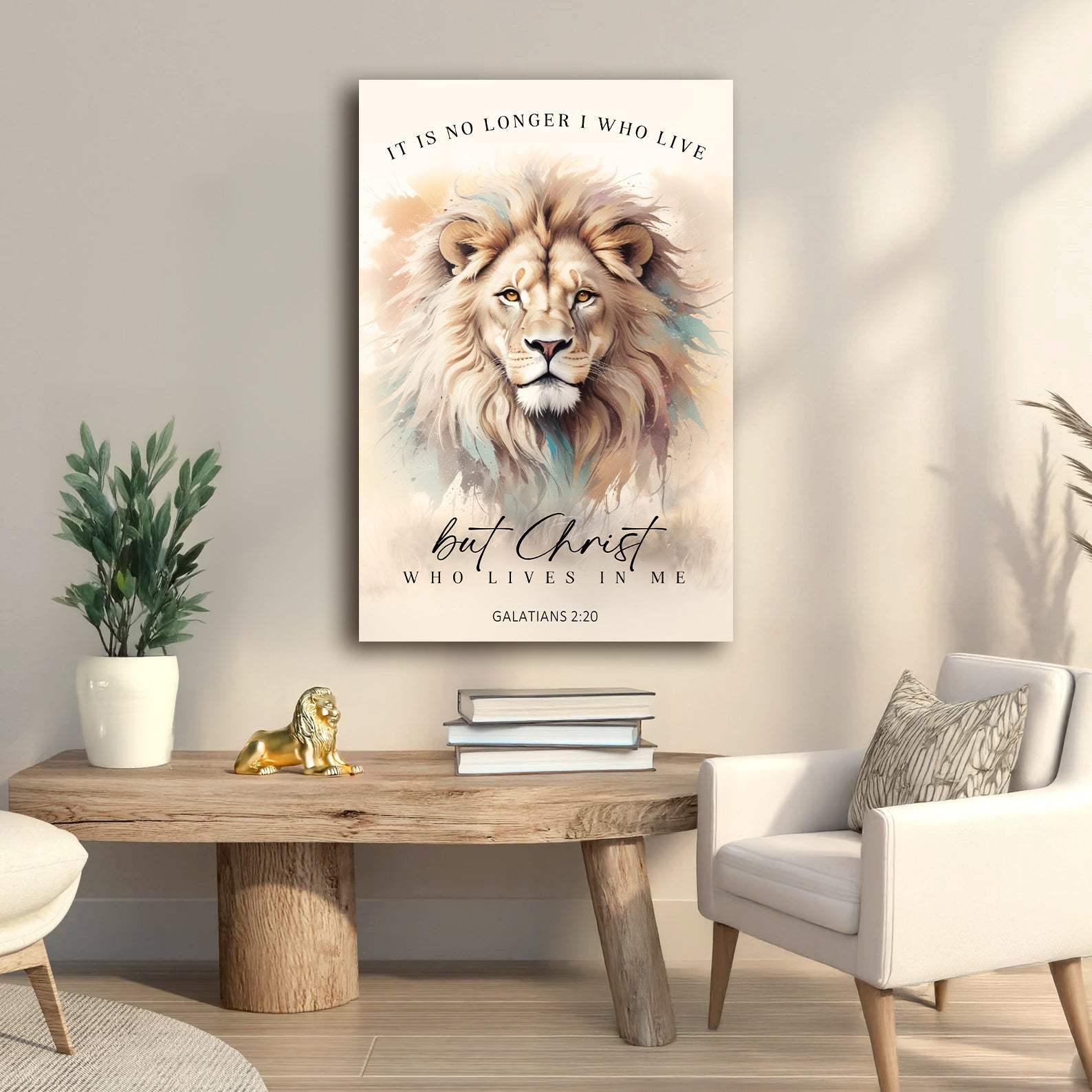 Galatians 2:20 - Christ Who Lives In Me Faith Sign - Tailored Canvases - Flyclothing LLC