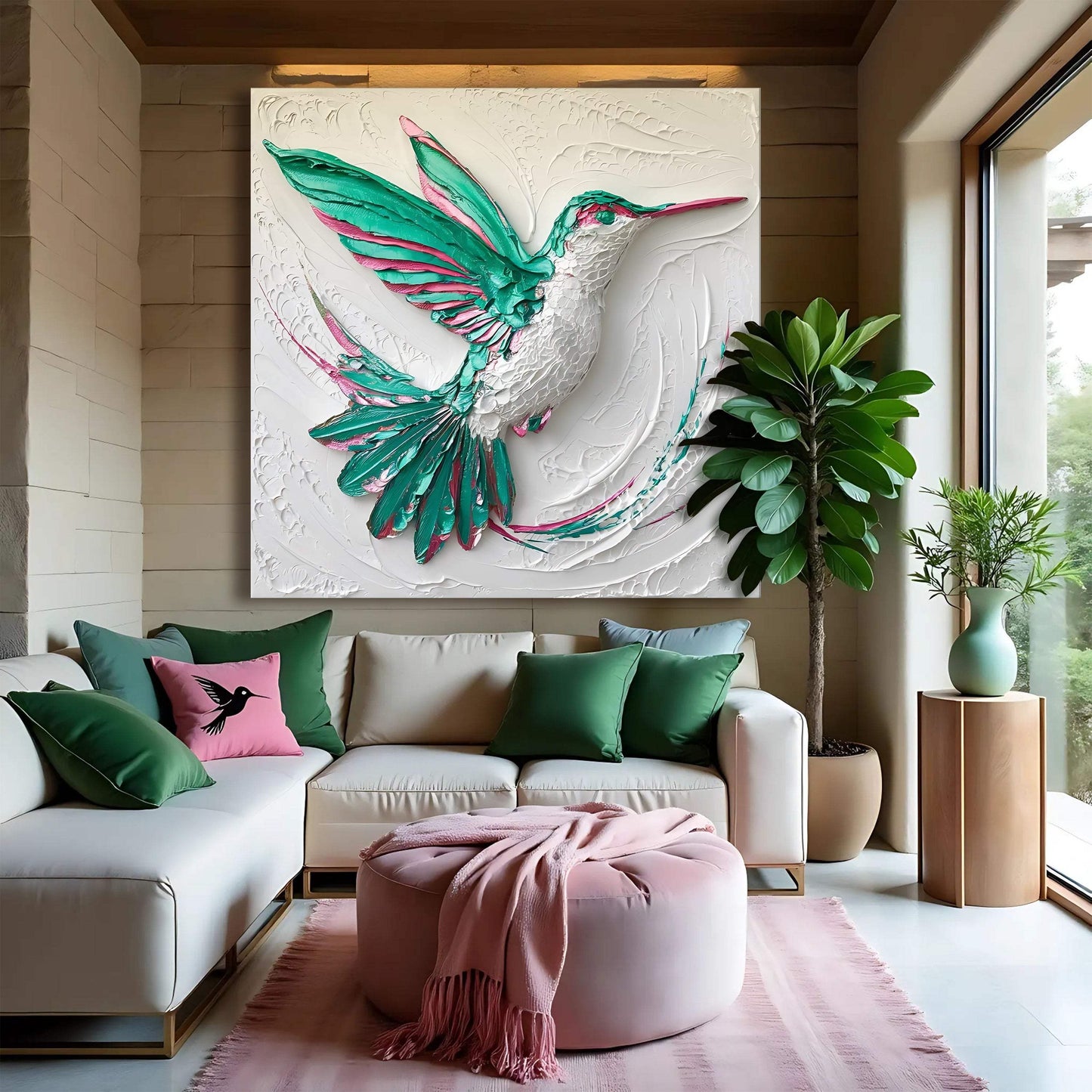 3D Hummingbird Wall Art - Tailored Canvases - Flyclothing LLC