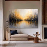 Golden Reflections Abstract Wall Art - Tailored Canvases - Flyclothing LLC