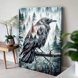 Crow Double Exposure Wall Art - Tailored Canvases - Flyclothing LLC