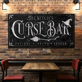 The Witch's Curse Bar Halloween Sign - Tailored Canvases - Flyclothing LLC