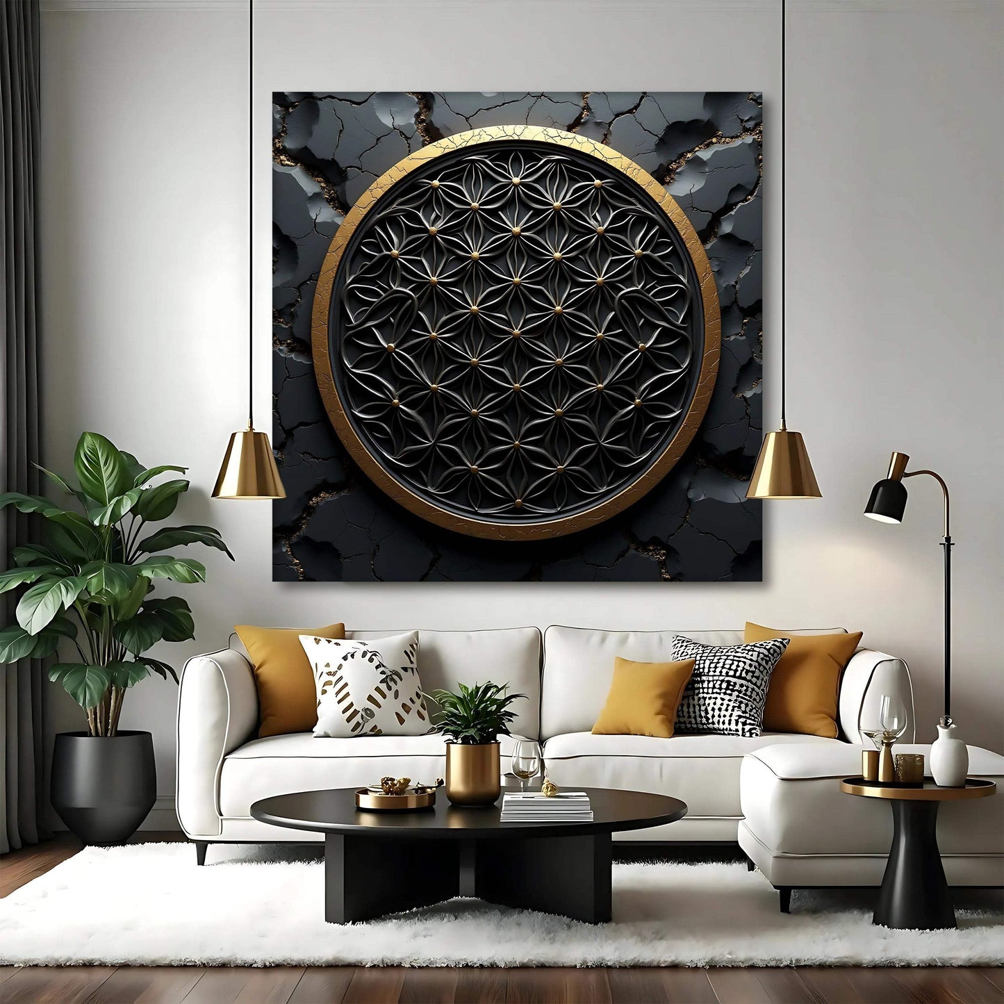 Flower Of Life Wall Art III - Tailored Canvases - Flyclothing LLC