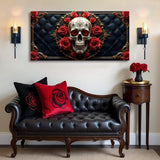 3D Rose and Skull Wall Art VII - Tailored Canvases - Flyclothing LLC
