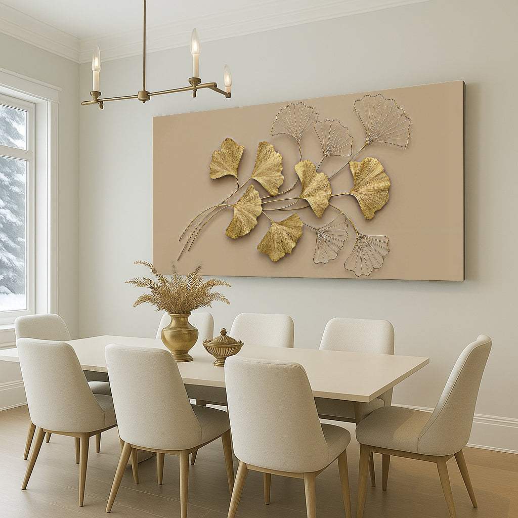 Golden Botanical Wall Art - Tailored Canvases - Flyclothing LLC