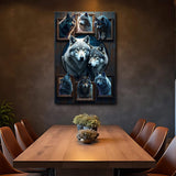 3D Wolf Collage Wall Art II - Tailored Canvases - Flyclothing LLC