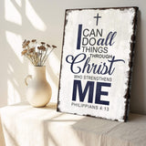 Philippians 4:13 - I Can Do All Things Through Christ Faith Sign II - Tailored Canvases - Flyclothing LLC