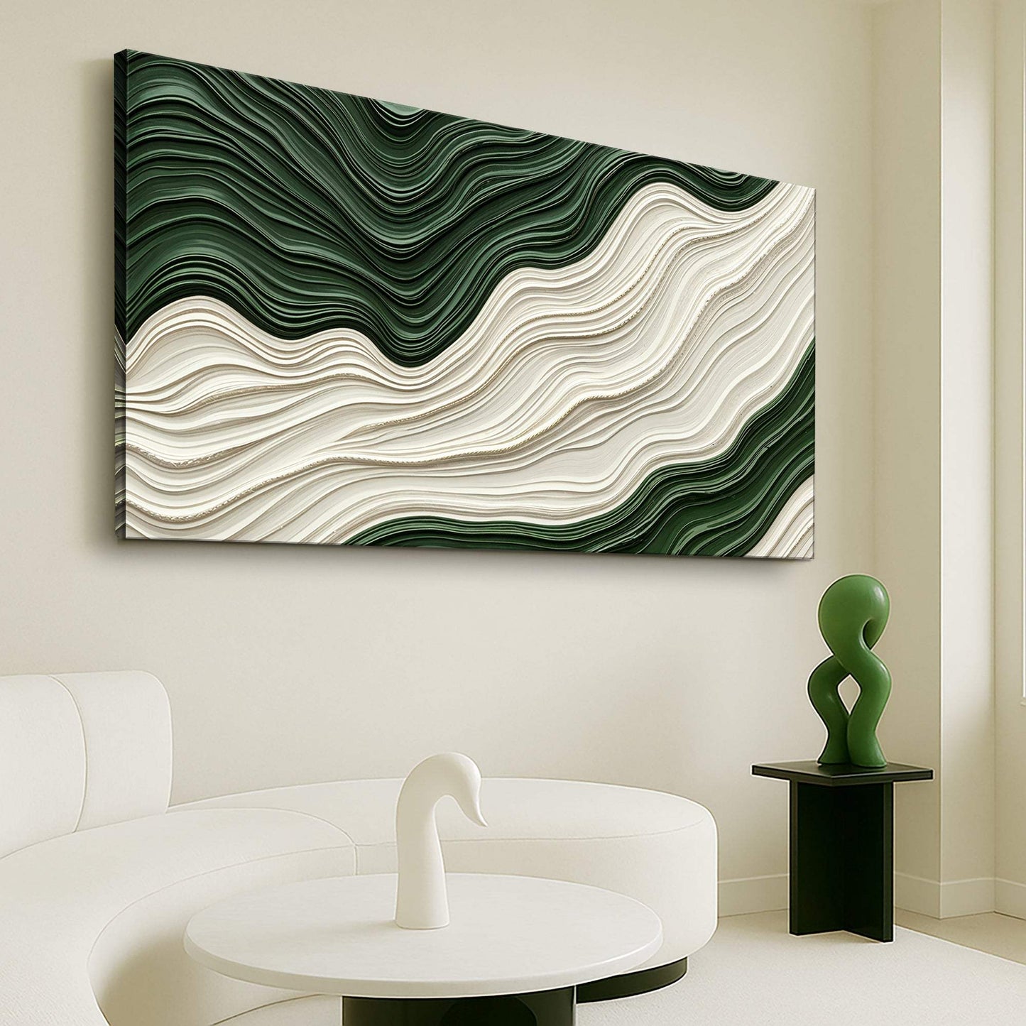 Green Rivers Abstract Wall Art VIII - Tailored Canvases - Flyclothing LLC