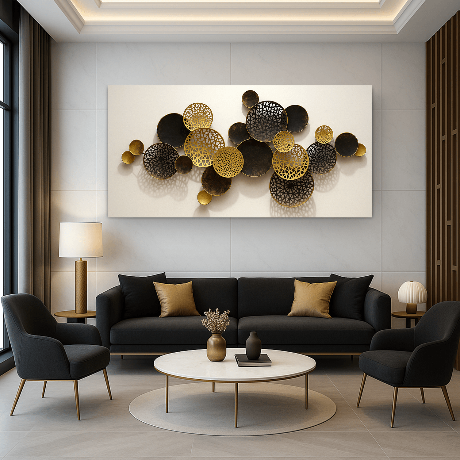 Lotus Leaf Abstract Wall Art V - Tailored Canvases - Flyclothing LLC