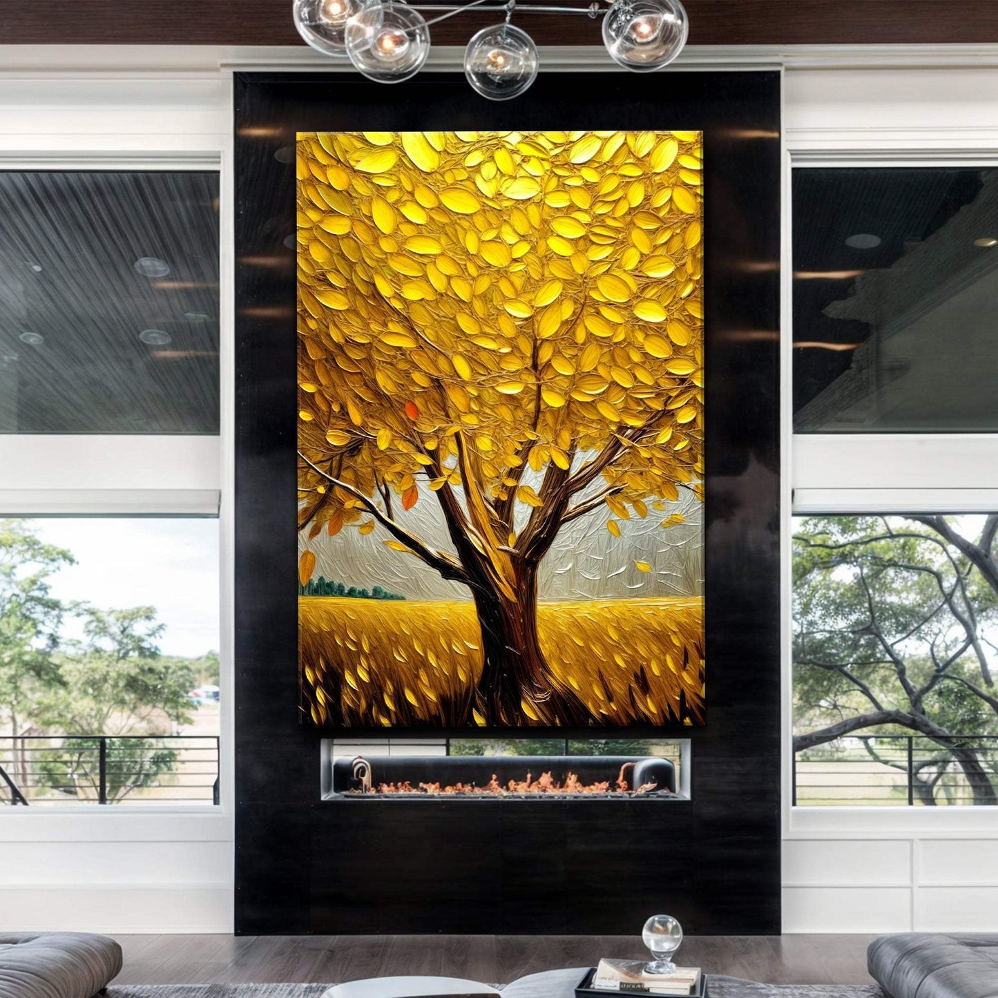 Golden Tree Breeze Wall Art - Tailored Canvases - Flyclothing LLC