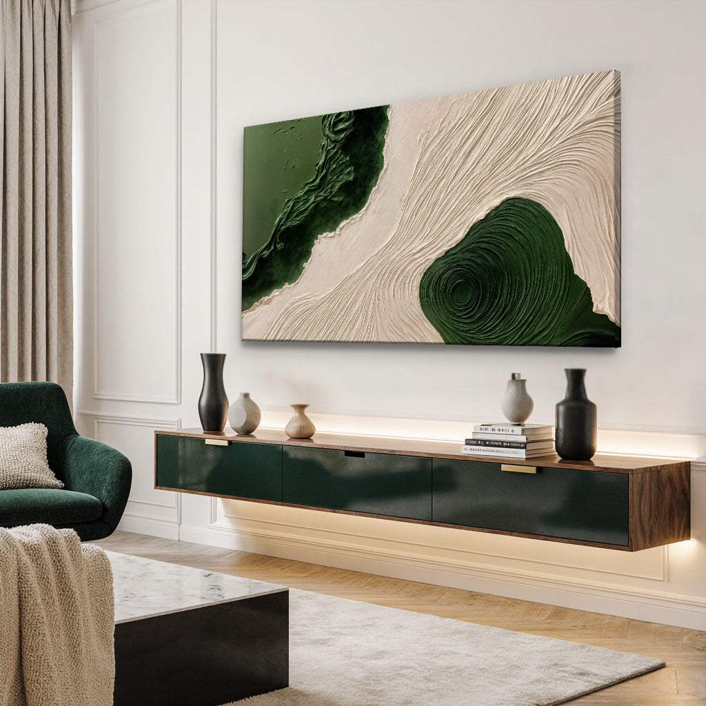Green Rivers Abstract Wall Art XII - Tailored Canvases - Flyclothing LLC