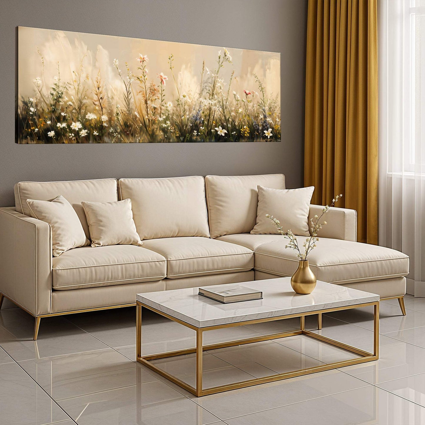 Flower Field Wall Art - Tailored Canvases - Flyclothing LLC
