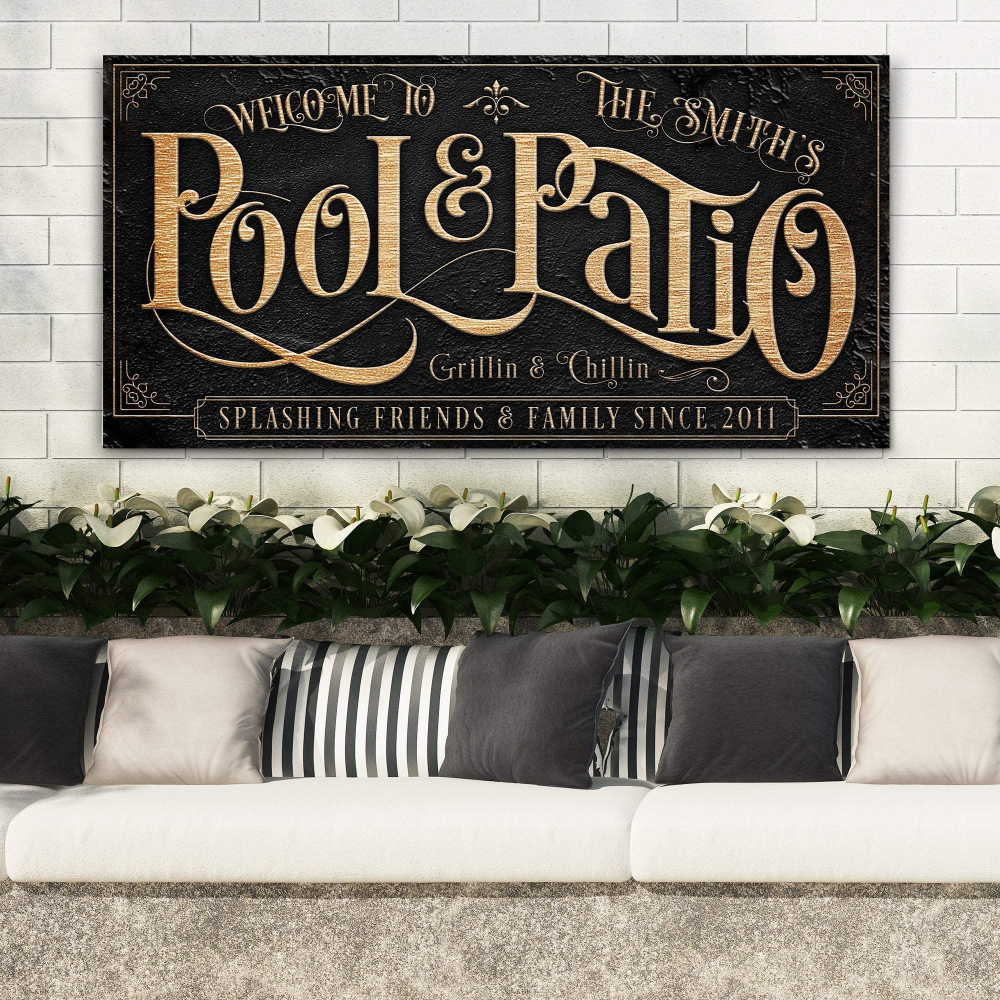 Personalized Pool & Patio Sign II - Tailored Canvases - Flyclothing LLC