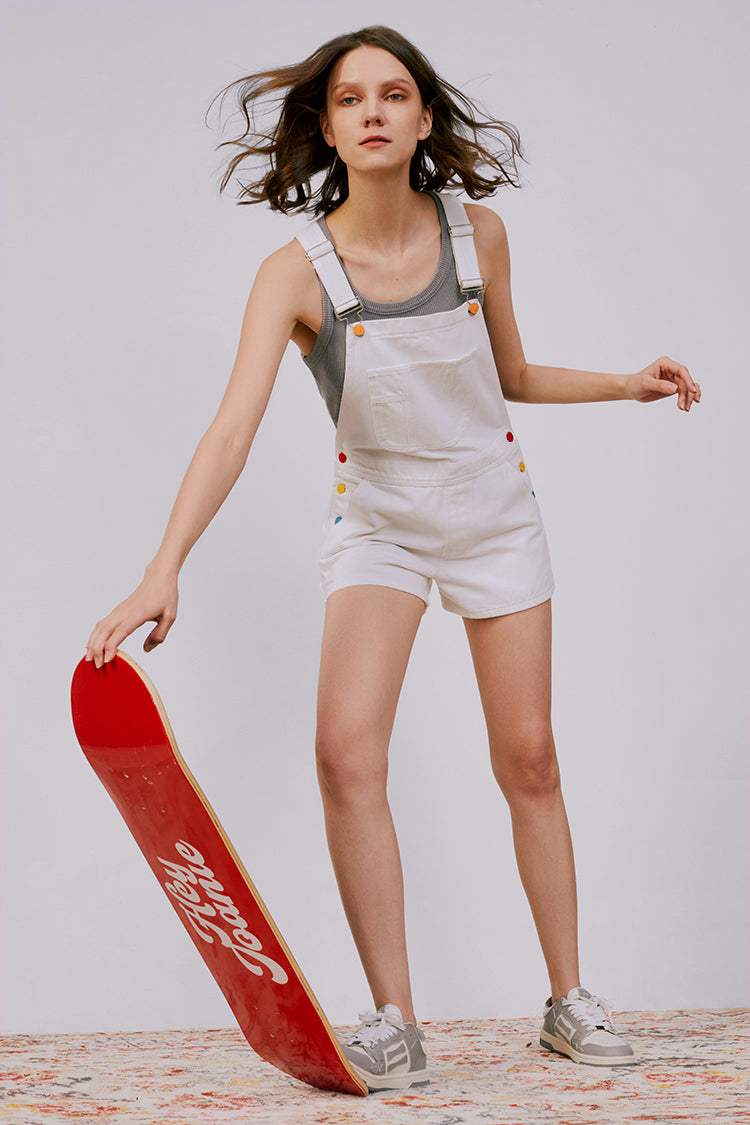 Rainbow Overall Shorts HJ109 - Hey Joanie - Flyclothing LLC