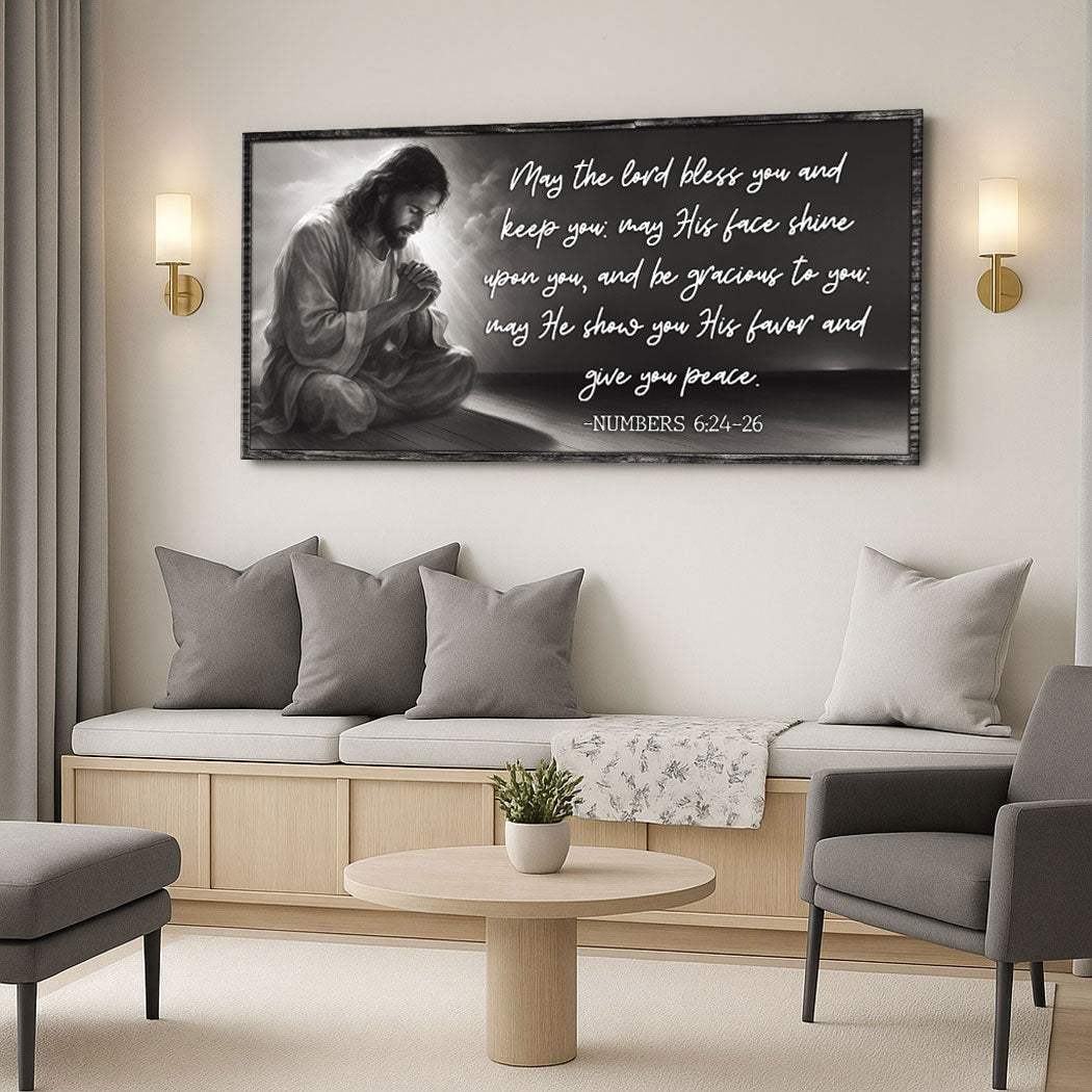 Numbers 6:24-26 - May The Lord Bless You Faith Sign II - Tailored Canvases - Flyclothing LLC