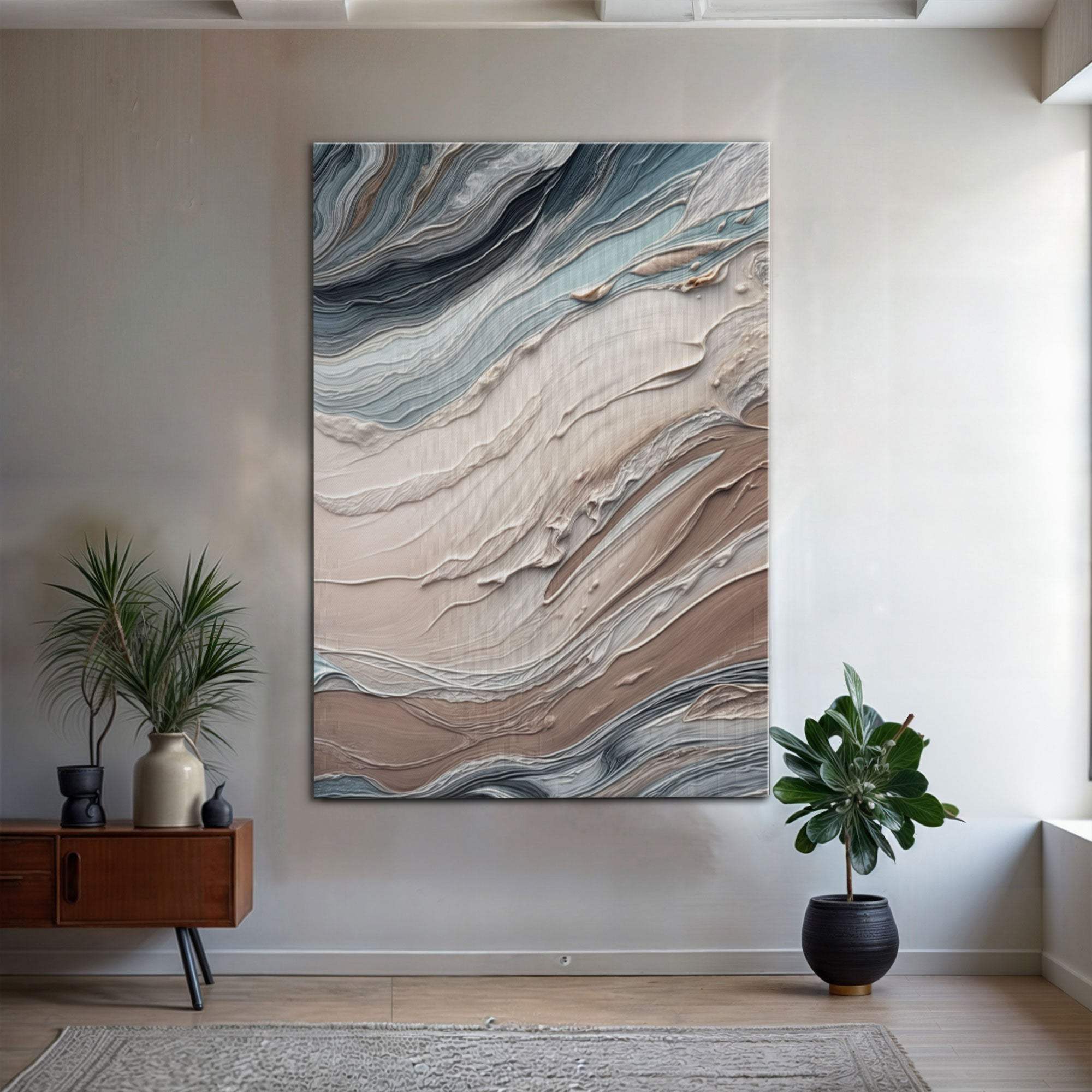 Earth Tone Swirls Wall Art - Tailored Canvases - Flyclothing LLC