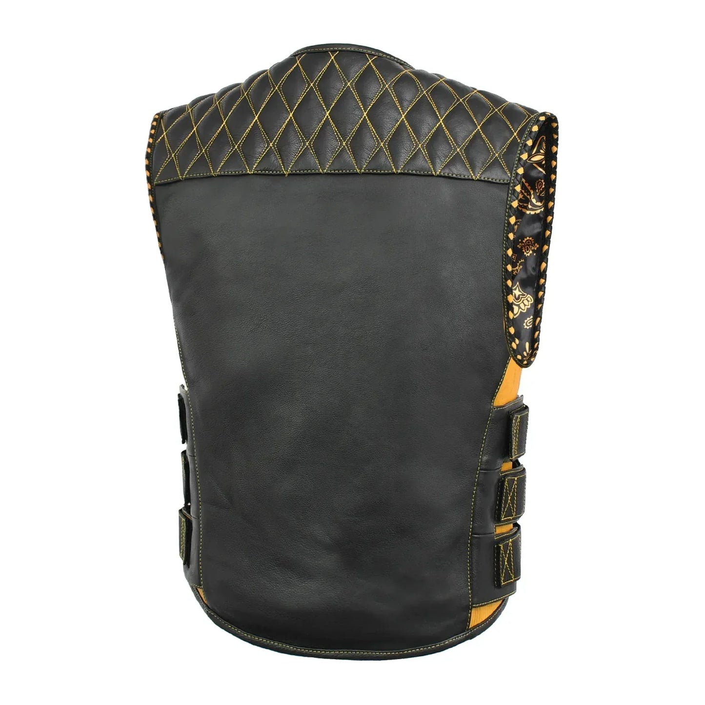 Tactical Emerald Men’s Motorcycle Leather Vest - First Manufacturing Company - Flyclothing LLC