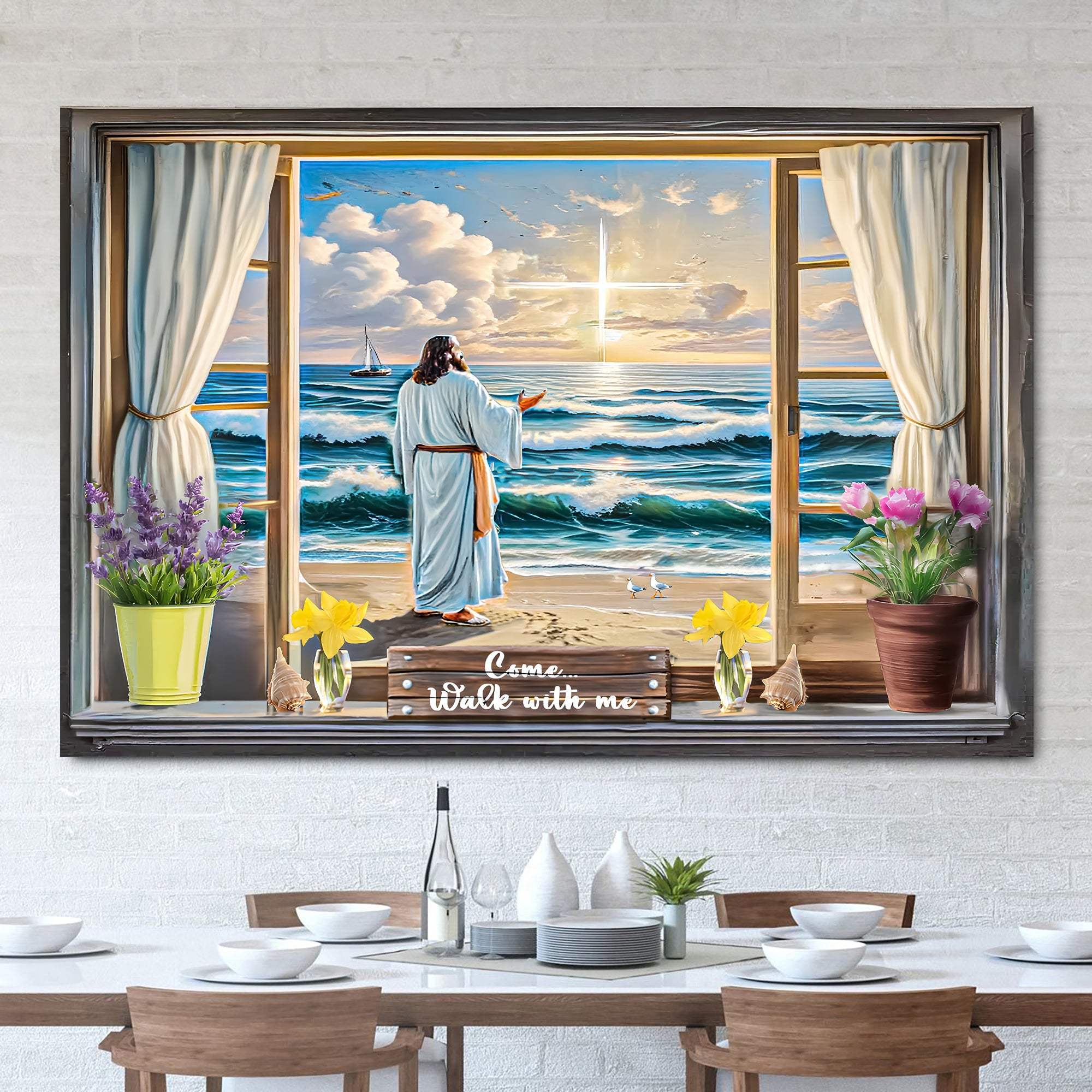 Come Walk With Me Faith Sign V - Tailored Canvases - Flyclothing LLC