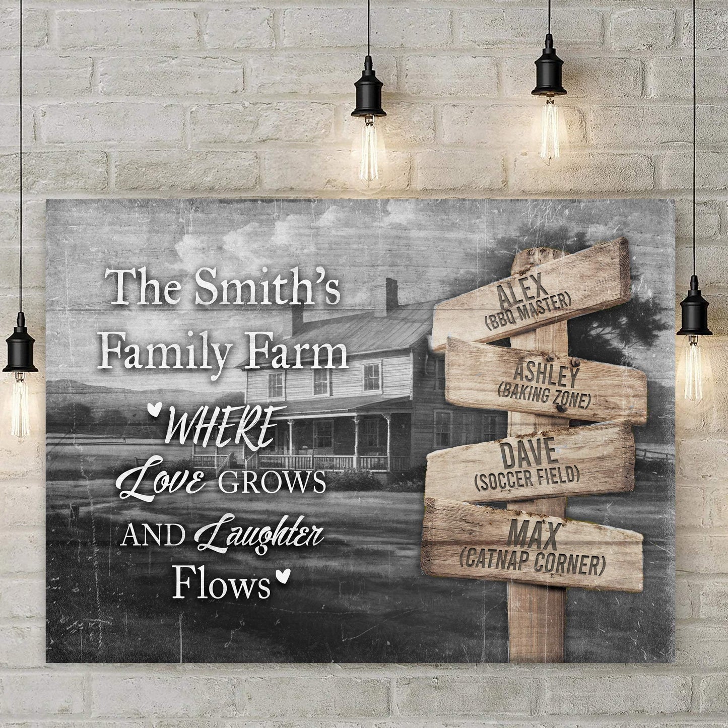 Direction Of Our Lives Family Farm Names Sign II - Tailored Canvases - Flyclothing LLC
