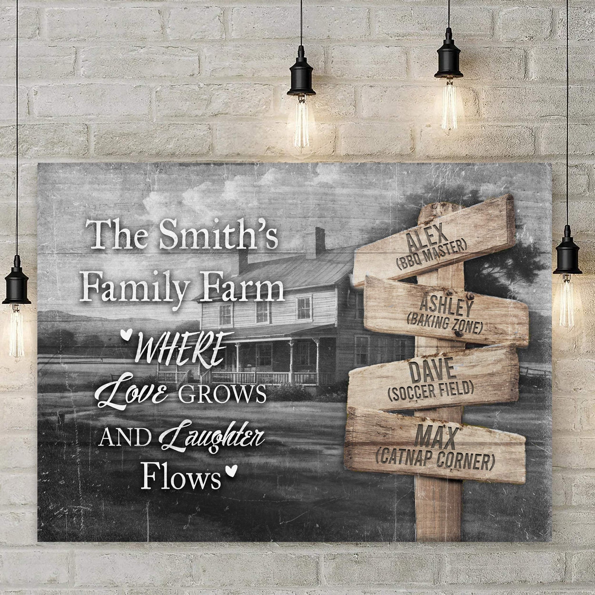Direction Of Our Lives Family Farm Names Sign II - Tailored Canvases - Flyclothing LLC