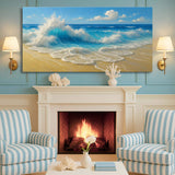 Serene Ocean Wave Coastal Wall Art V - Tailored Canvases - Flyclothing LLC