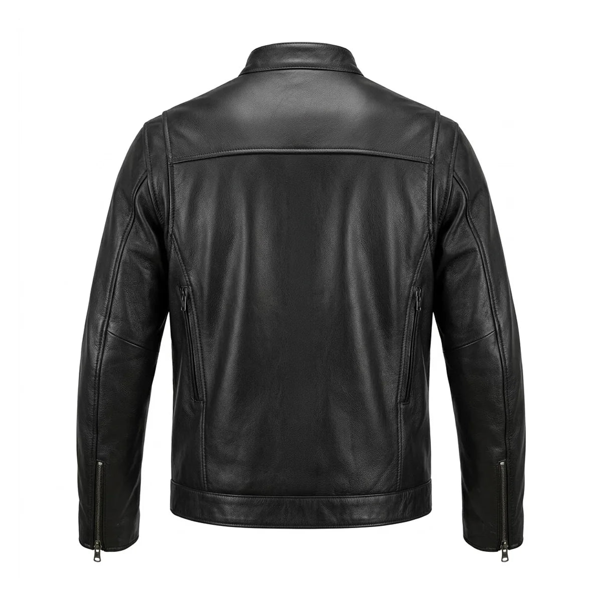 Rampage Men's Naked Cowhide Leather Motorcycle Jacket - Unik Just for Bikers - Flyclothing LLC