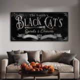 Black Cat’s Spirits & Charms Bar Halloween Sign III - Tailored Canvases - Flyclothing LLC