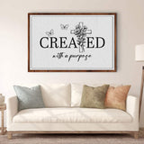 Created With A Purpose Faith Sign II - Tailored Canvases - Flyclothing LLC