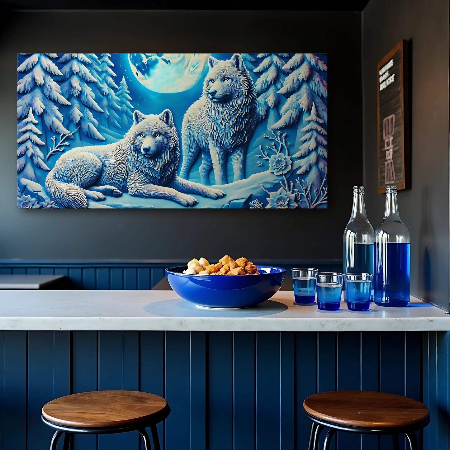 3D Wolves Wall Art V - Tailored Canvases - Flyclothing LLC
