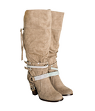 Stacey Boots in Taupe - Naughty Monkey
