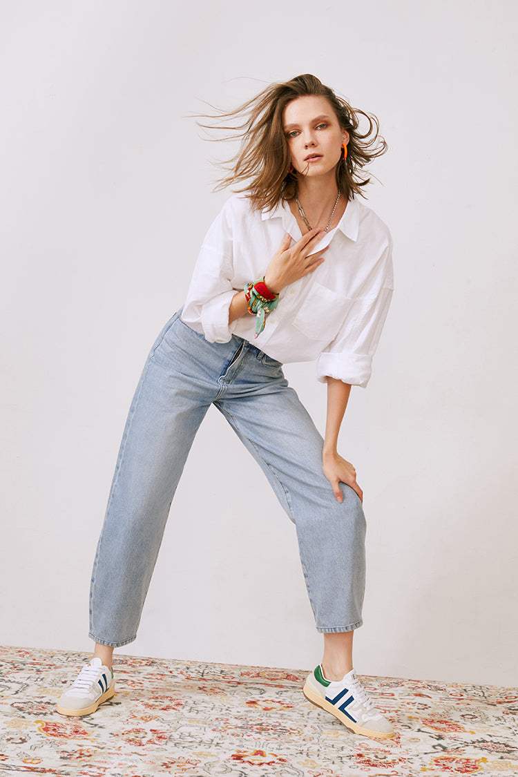 Queens Of Noise High Rise Barrel Jeans HJ026 [FINAL SALE] - Hey Joanie - Flyclothing LLC