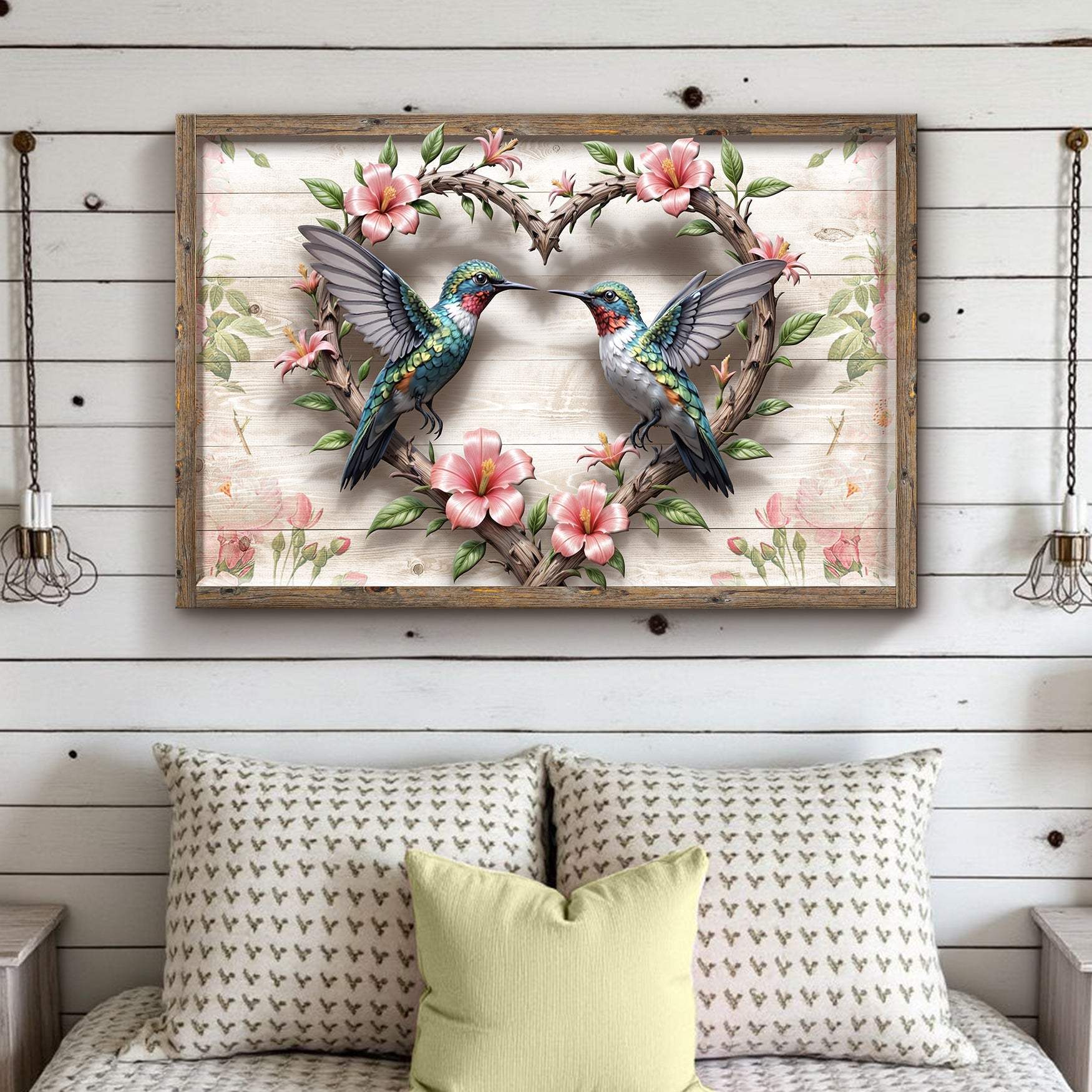 3D Hummingbirds Wall Art II - Tailored Canvases - Flyclothing LLC