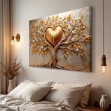 Golden Tree Heart Wall Art - Tailored Canvases - Flyclothing LLC
