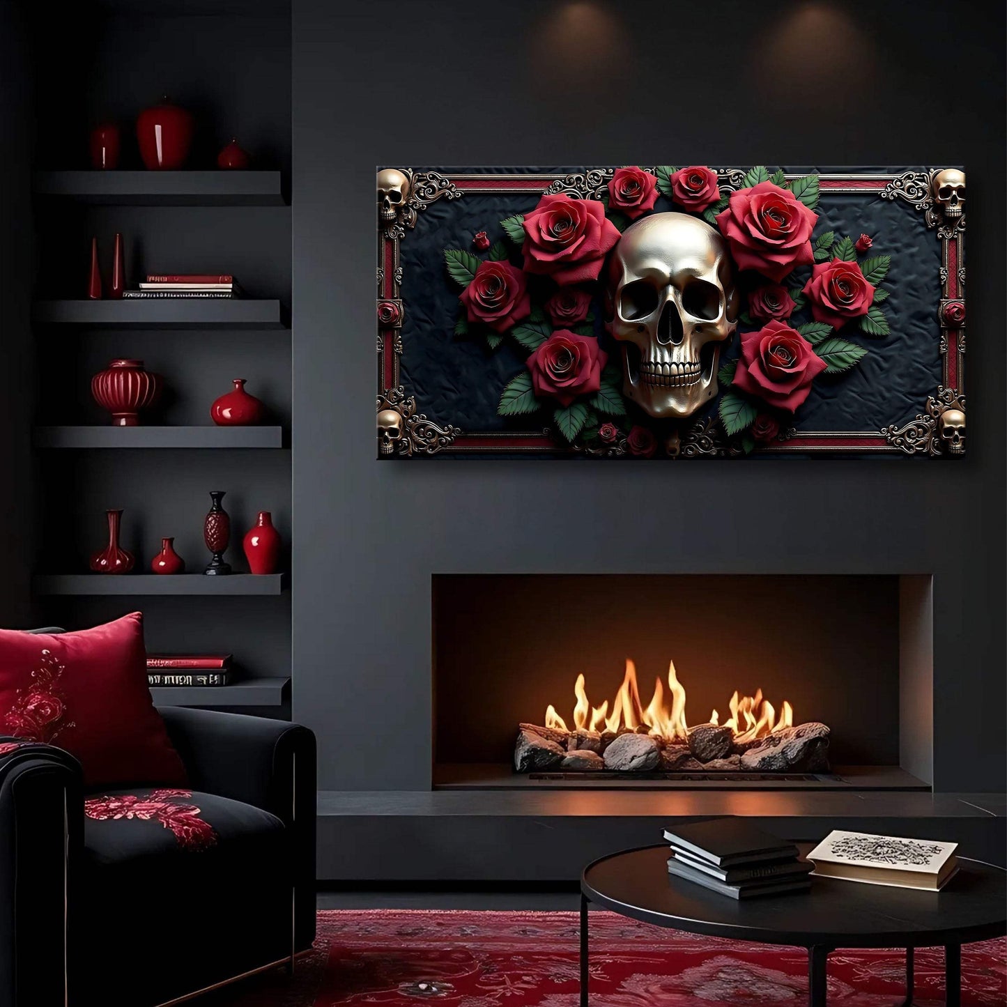 3D Vintage Skull Wall Art III - Tailored Canvases - Flyclothing LLC
