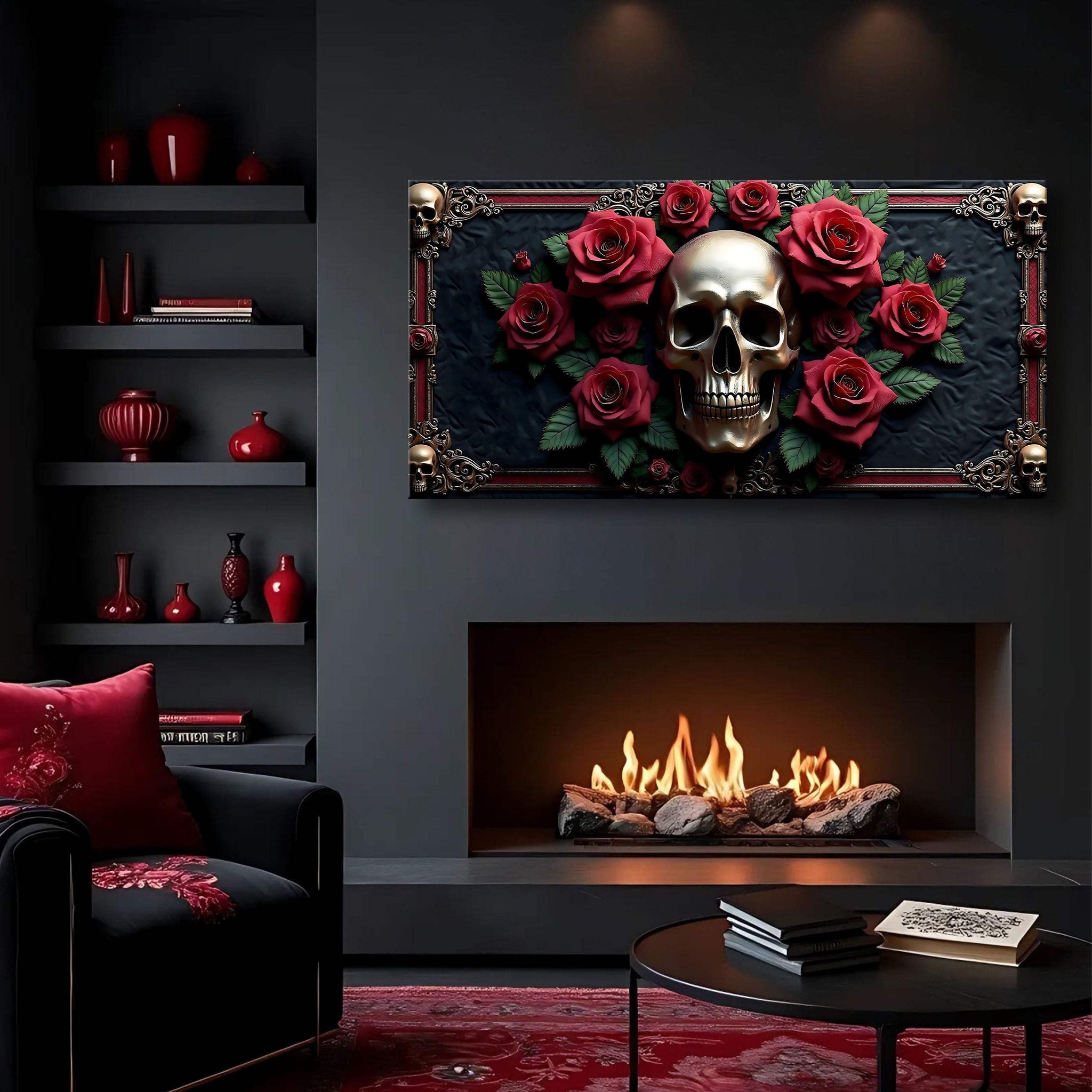 3D Vintage Skull Wall Art III - Tailored Canvases - Flyclothing LLC