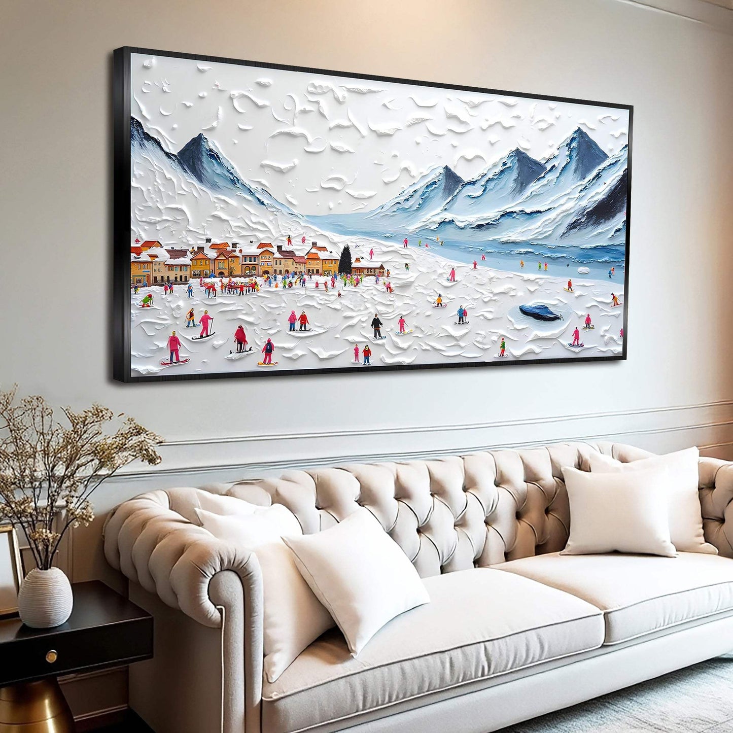 Snow Mountain Abstract Wall Art II - Tailored Canvases - Flyclothing LLC