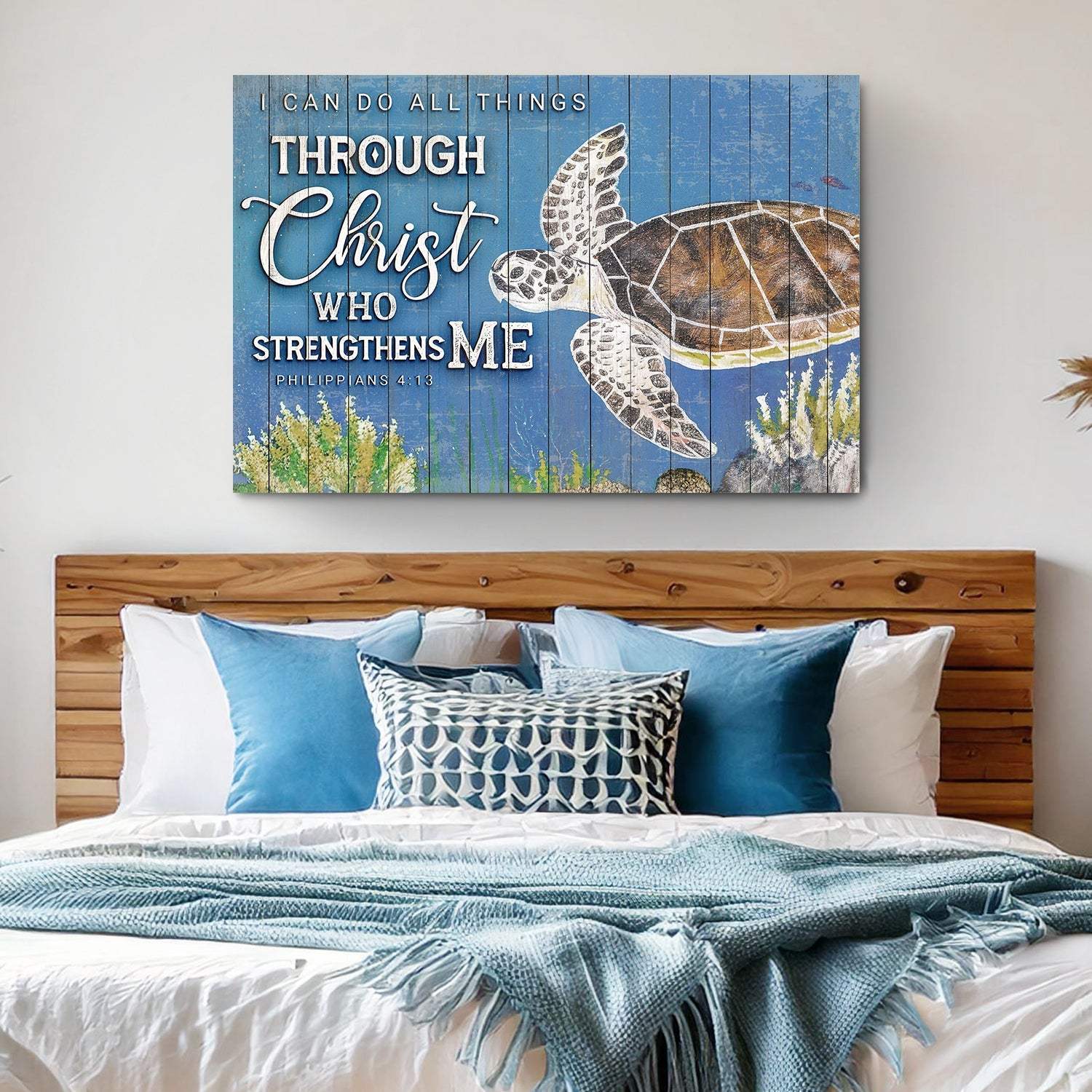I Can Do All Things Through Christ Who Strengthens Me Faith Sign IV - Tailored Canvases - Flyclothing LLC