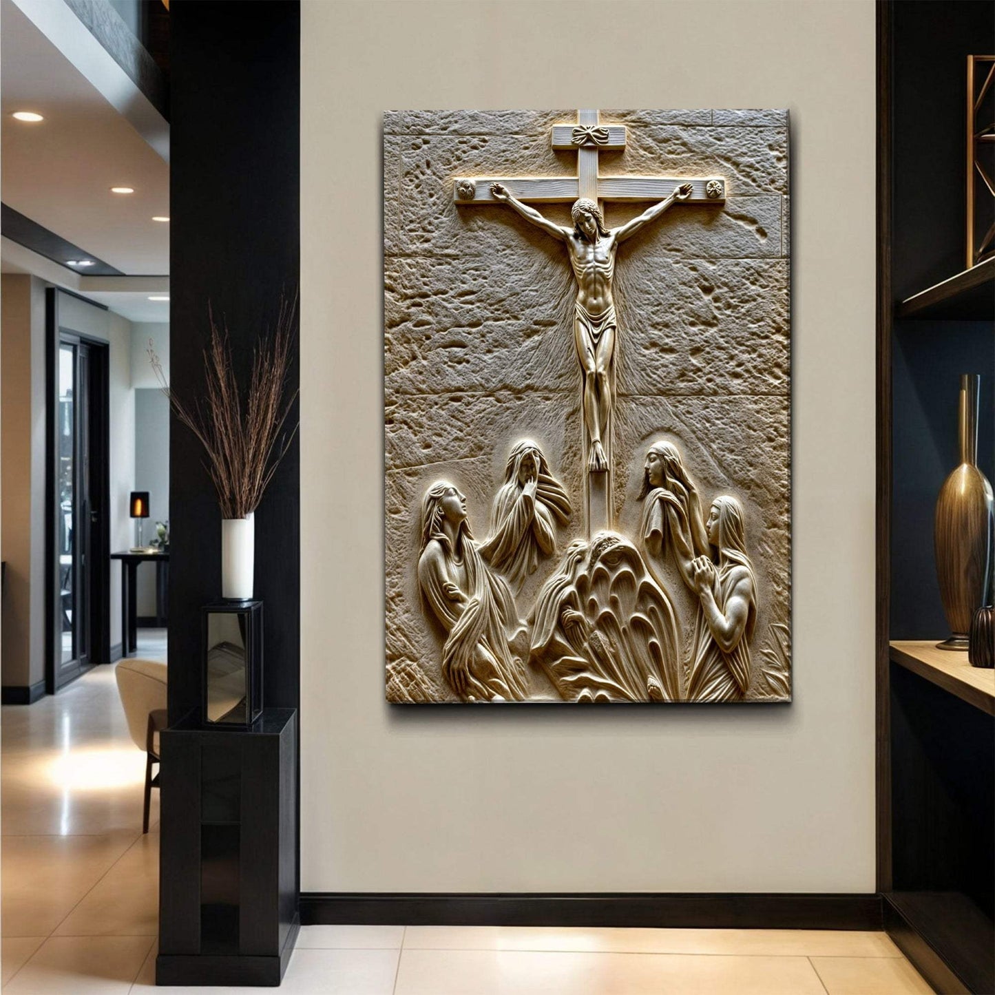 Three Cross Calvary Hill Wall Art - Tailored Canvases - Flyclothing LLC