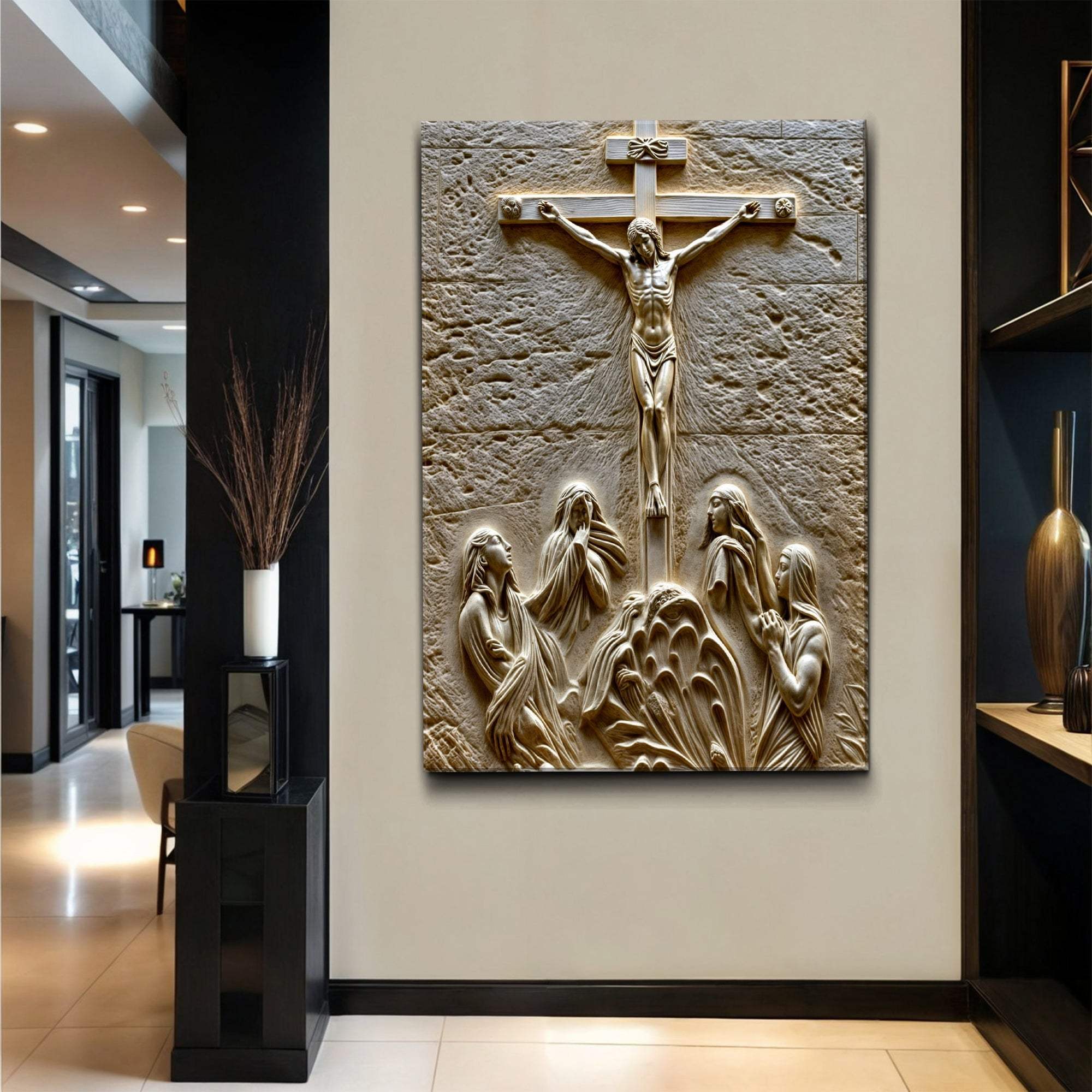 Three Cross Calvary Hill Wall Art - Tailored Canvases - Flyclothing LLC