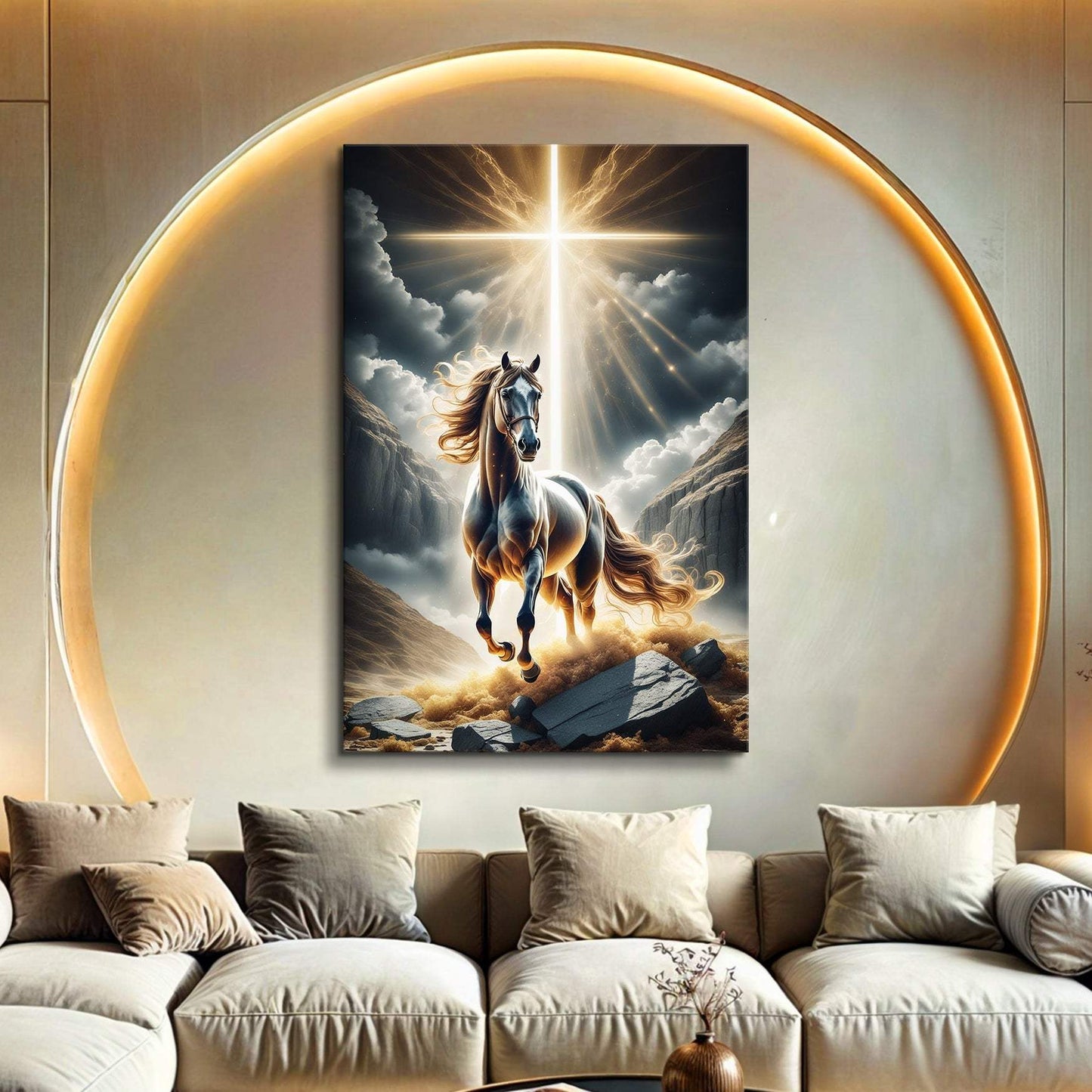 3D Horse Faith Wall Art II - Tailored Canvases - Flyclothing LLC