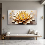 Golden Lotus Minimalist Abstract Wall Art II - Tailored Canvases - Flyclothing LLC