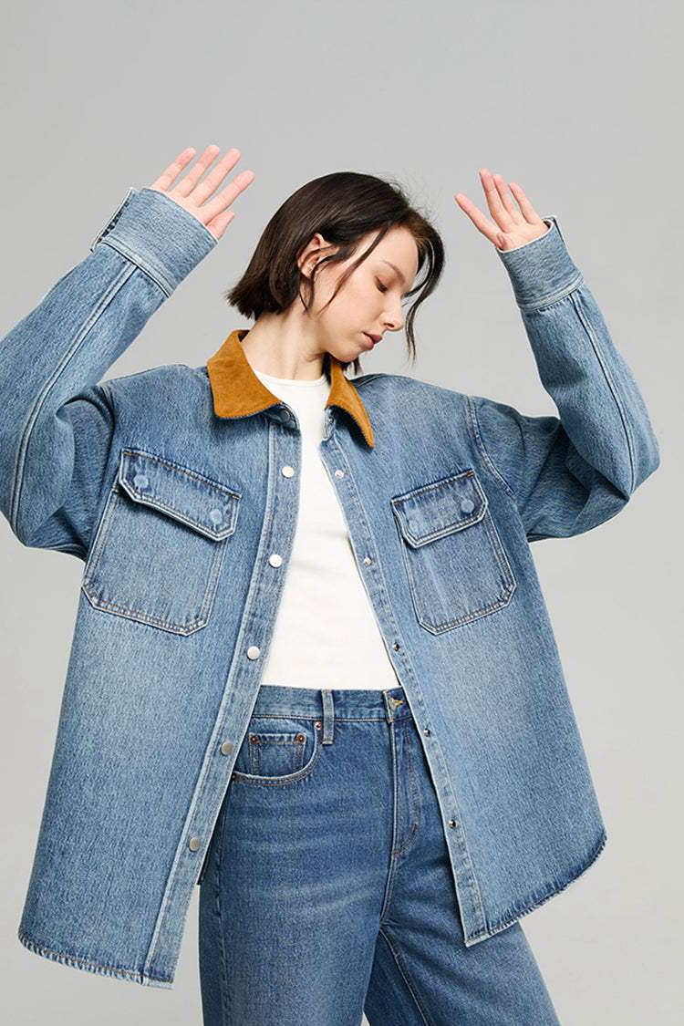 California Sunset Denim Shirt HJ902 - Hey Joanie - Flyclothing LLC