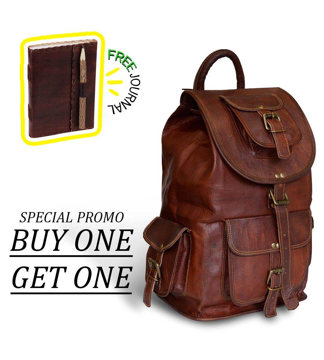 BOGO: 'The Outdoor Hiking Backpack + FREE Journal - Classy Leather Bags - Flyclothing LLC