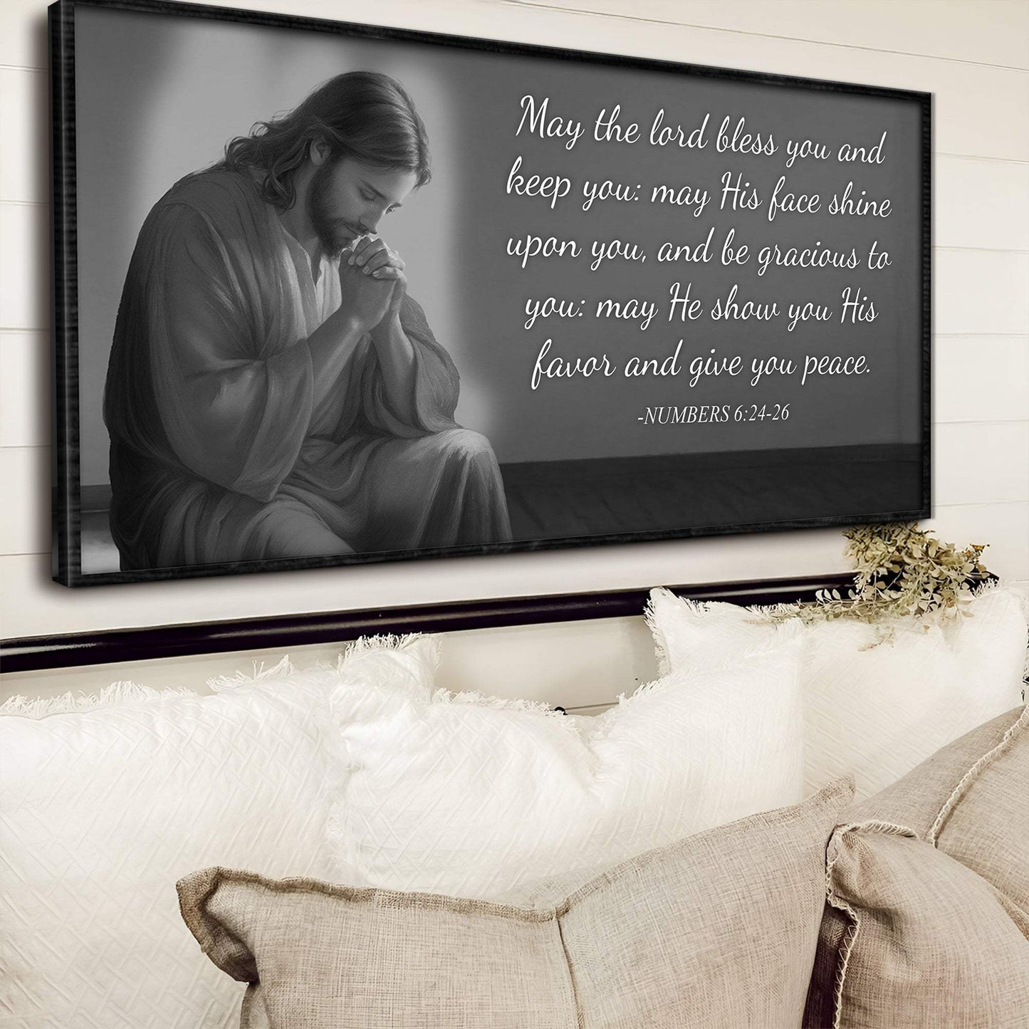 Numbers 6:24-26 - May The Lord Bless You Faith Sign III - Tailored Canvases - Flyclothing LLC