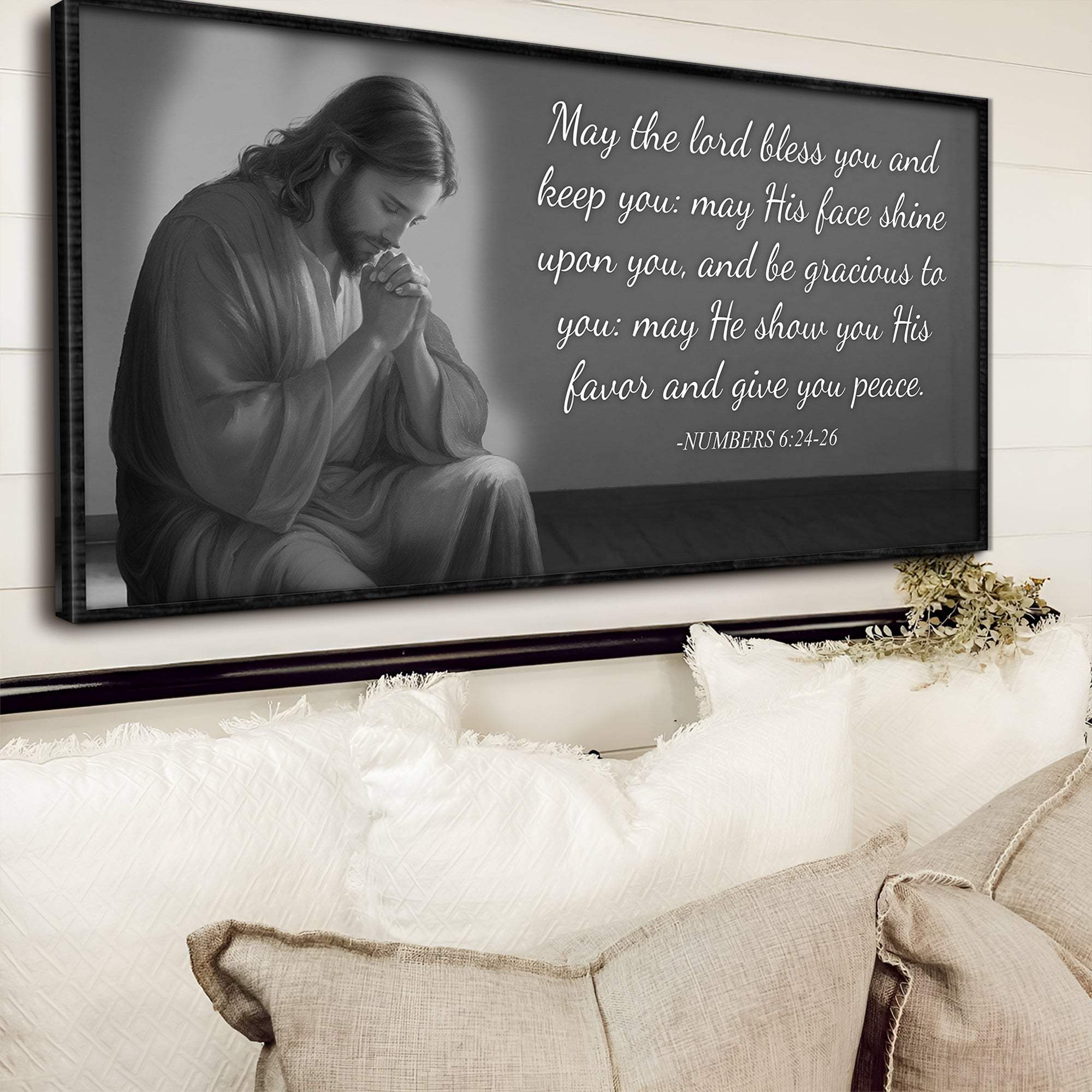 Numbers 6:24-26 - May The Lord Bless You Faith Sign III - Tailored Canvases - Flyclothing LLC