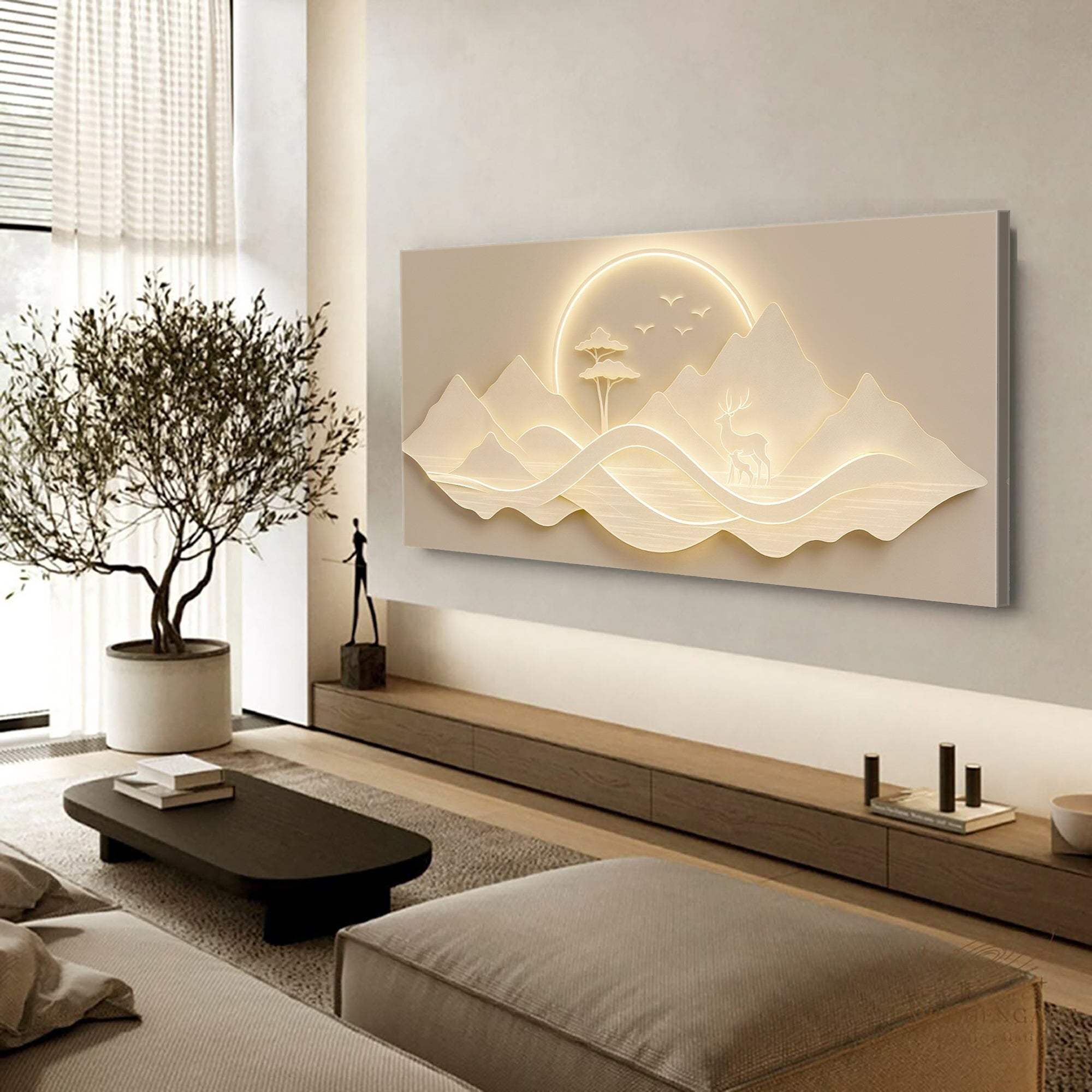 Modern Mountain Landscape Wall Art - Tailored Canvases - Flyclothing LLC
